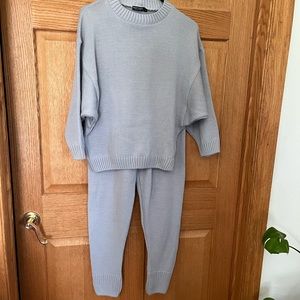 Nasty gal, baby blue, sweater lounge set